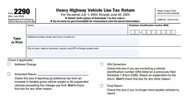 Form 2290 2023-2024