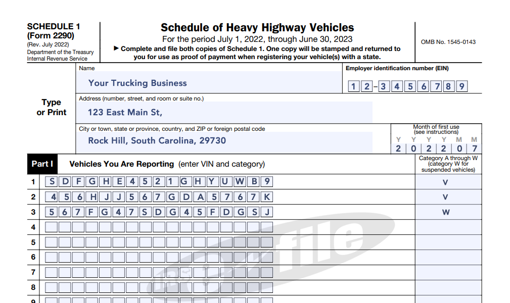 Transmit Form 2290 with the IRS